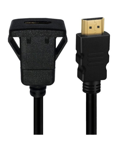 Cable HDMI Macho a Hembra Qaoquda 1M Montaje Flush Cuadrado