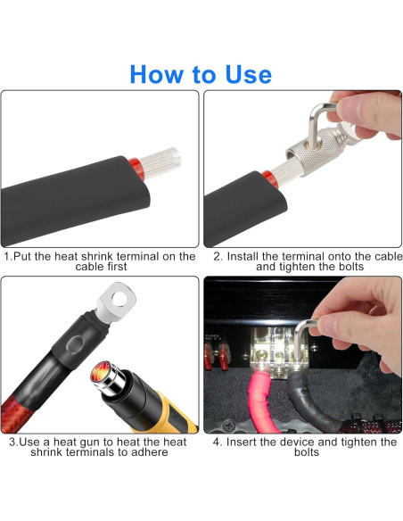 Conectores de Terminal de Cable de Anillo Linkstyle 0 Gauge