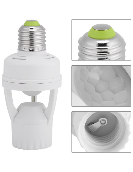 Portalámparas LED E27 con Sensor de Movimiento Infrarrojo