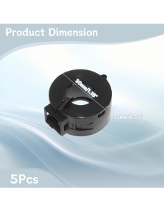 Núcleos de Ferrita Clip-On YXQ 15mm para Cable 5 Pcs 2