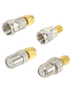 Kit de Adaptadores SMA a F Wlaniot 4 Piezas Coaxial 50 Ohmios