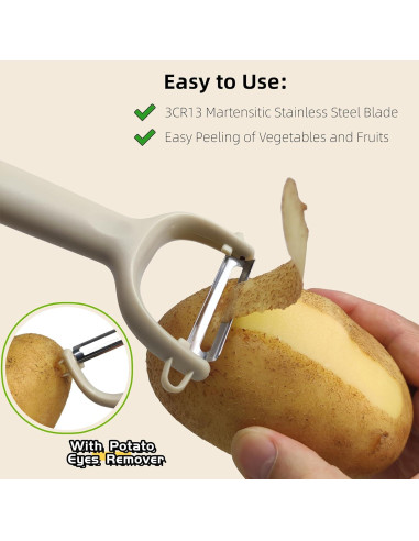 Juego de 6 Peladores de Verduras Trez Treamer Acero Inoxidable