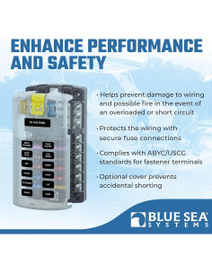 Bloque de Fusibles Blue Sea Systems 5026 12 Circuitos 100A 2