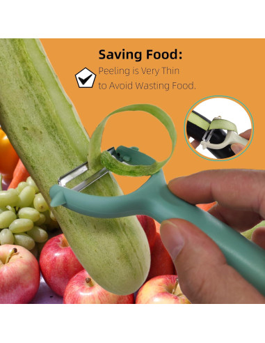 Juego de 6 Peladores de Verduras Trez Treamer Acero Inoxidable