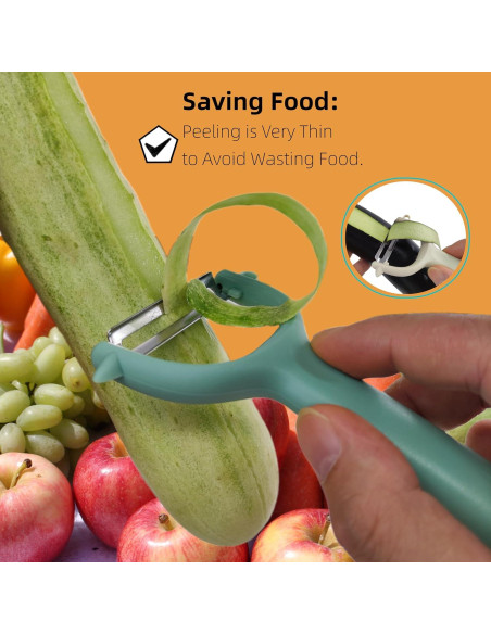 Juego de 6 Peladores de Verduras Trez Treamer Acero Inoxidable