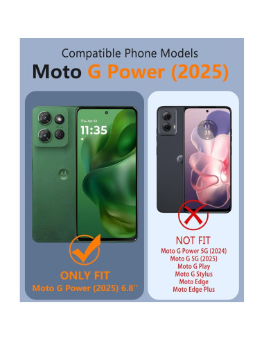Funda FNTCASE para Motorola Moto G Power 5G 2025 - Mate Magnético