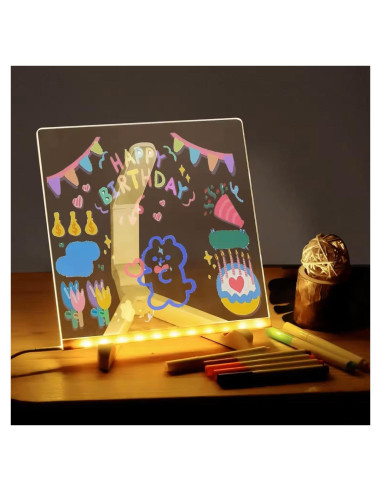 Tablero de Borrado en Seco Acrílico CAPOT con Luz 15x15 cm