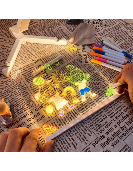 Tablero de Borrado en Seco Acrílico CAPOT con Luz 15x15 cm