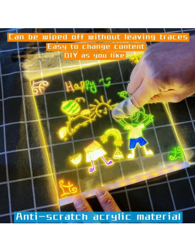 Tablero de Borrado en Seco Acrílico CAPOT con Luz 15x15 cm