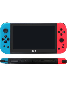 Consola de Videojuegos Portátil X80 16GB 7" HD - Azul y Rojo 2