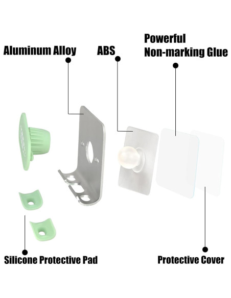 Soporte para Teléfono de Ducha IEMIEBSHA Ajustable 2 Pcs