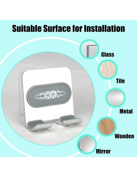 Soporte para Teléfono de Ducha IEMIEBSHA Ajustable 2 Pcs