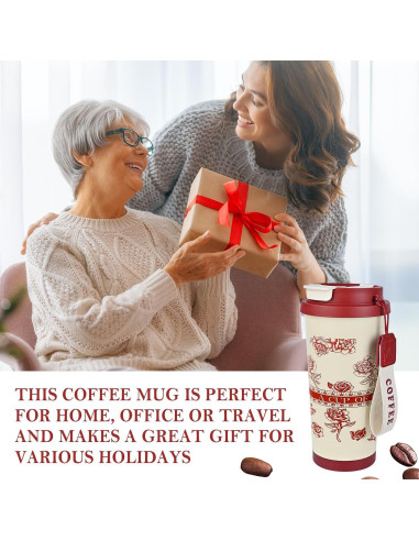 Taza de viaje aislada GJV 532 ml acero inoxidable tapa popote