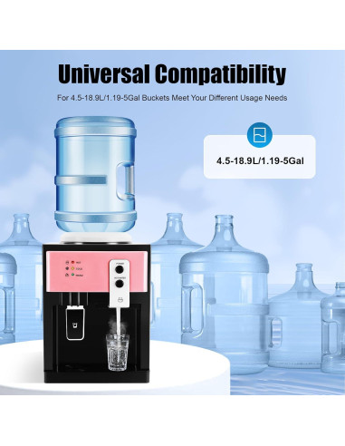 Dispensador de Agua Caliente y Frío QQDETRR 500W 26.92x23.98cm