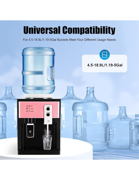 Dispensador de Agua Caliente y Frío QQDETRR 500W 26.92x23.98cm