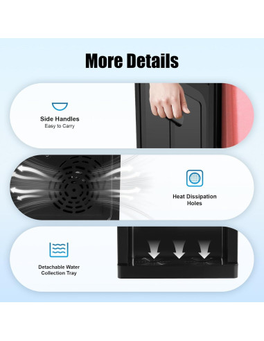 Dispensador de Agua Caliente y Frío QQDETRR 500W 26.92x23.98cm