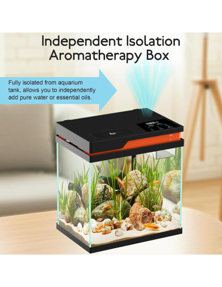 Kit Acuario Inteligente AQQA 13.6L Filtración LED 8 Colores