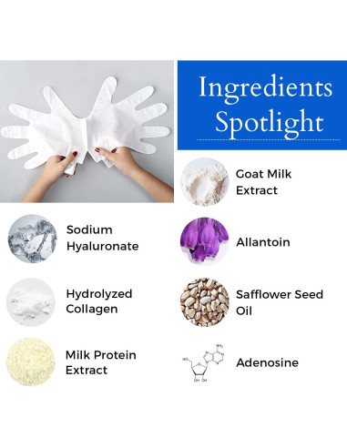 Mascarillas Hidratantes para Manos Borghese - 3 Pares con Colágeno