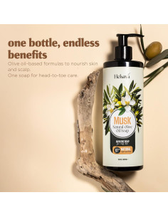 Jabón Líquido Hekaya de Aceite de Oliva 400 ml - Aroma Almizcle 2