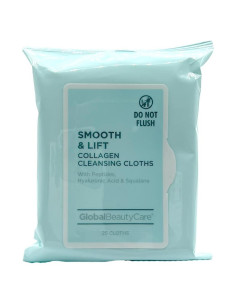 Toallitas Limpiadoras Faciales Global Beauty Care con Colágeno y Ácido Hialurónico