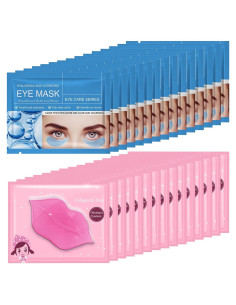 30 Piezas Mascarillas Hidratantes Labios y Ojos Felico
