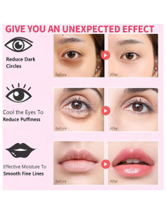 30 Piezas Mascarillas Hidratantes Labios y Ojos Felico 2