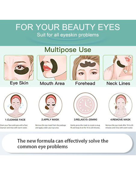 30 Piezas Mascarillas Hidratantes Labios y Ojos Felico