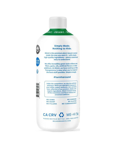 Crema de Almendra Caramelizada Orgánica Malk 473ml