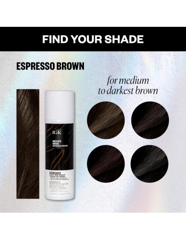 Spray Corrector de Raíces IGK Hair 56.7 ml Marrón Oscuro