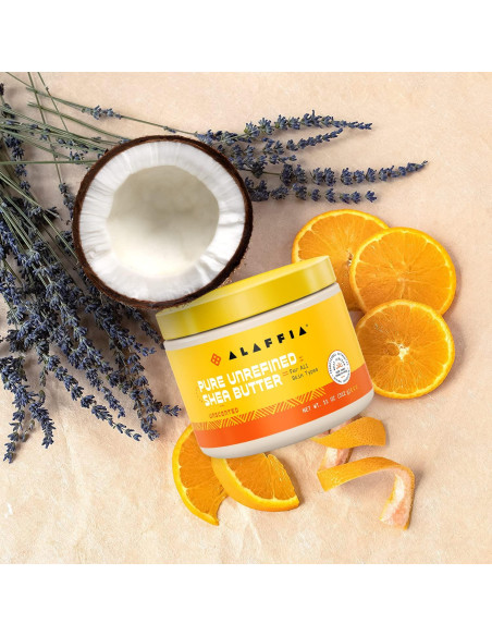 Manteca de Karité Pura Sin Refinar Alaffia 311 g - Hidratante