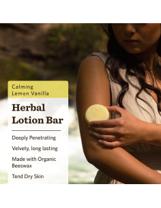 Barra de Loción Herbal Moon Valley Organics Limón Vainilla 54g 2