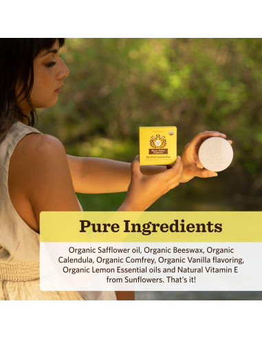 Barra de Loción Herbal Moon Valley Organics Limón Vainilla 54g