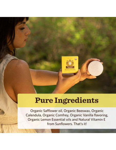 Barra de Loción Herbal Moon Valley Organics Limón Vainilla 54g
