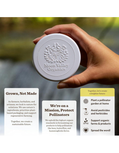 Barra de Loción Herbal Moon Valley Organics Limón Vainilla 54g