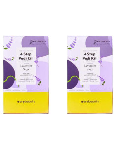 Kit de Cuidado de Pies AvryBeauty 4 Pasos Lavanda y Salvia