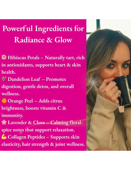 Té de hierbas Steep Street Hibiscus con colágeno 85g