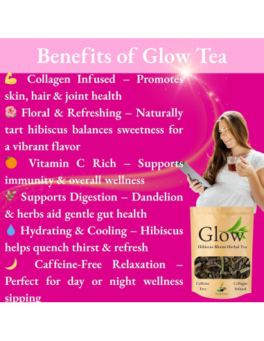 Té de hierbas Steep Street Hibiscus con colágeno 85g