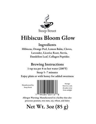 Té de hierbas Steep Street Hibiscus con colágeno 85g