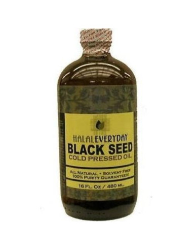 Aceite de Semilla Negra Halal 100% Puro 473 ml Prensado en Frío