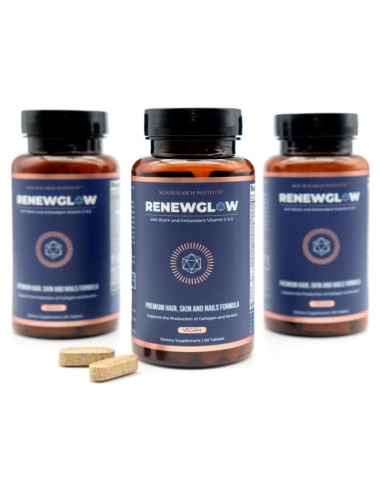 Suplemento de Biotina Renewglow 60 Cápsulas - Piel, Uñas y Cabello