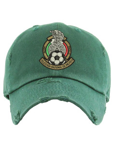 Gorra de Papá Bordada México Ajustable Verde Cazador