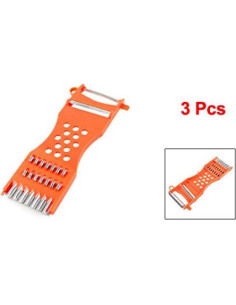 Pelador Multifuncional uxcell 3 Pcs Raspador de Metal Naranja 2