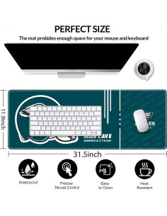 Alfombrilla de Ratón Grande AYYQHC 80x30 cm Bordes Cosidos 2