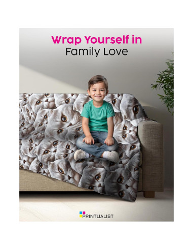 Cobija Personalizada Printualist 152x127 cm Franela Suave