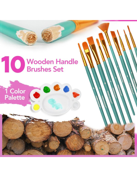 Juego de Pintura Acrílica Halobios 50 Colores 60 ml Premium