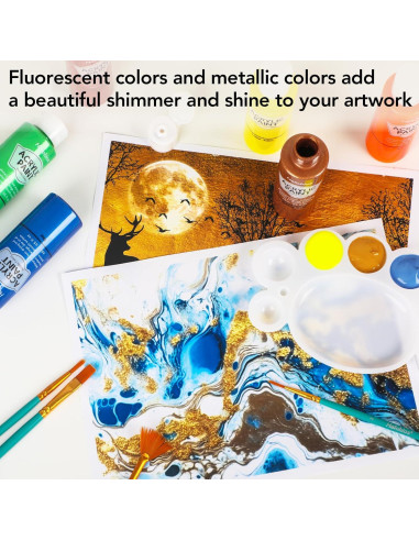 Juego de Pintura Acrílica Halobios 50 Colores 60 ml Premium