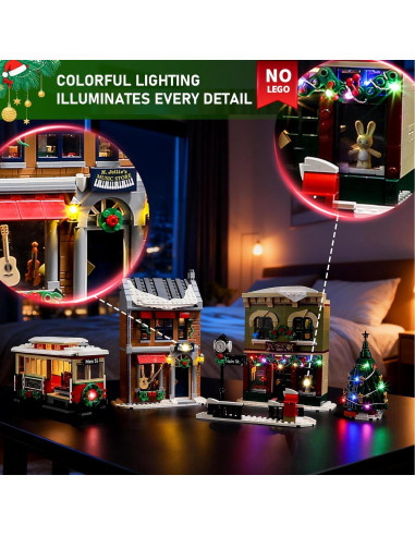 Kit de Iluminación LED BRIKSMAX para LEGO 10308 Calle Principal