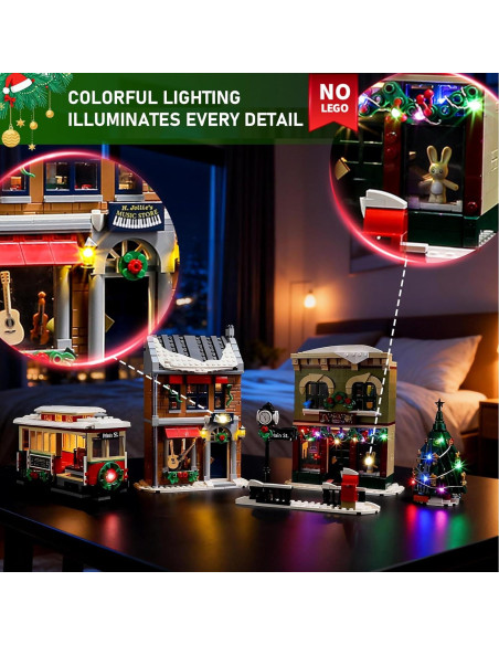 Kit de Iluminación LED BRIKSMAX para LEGO 10308 Calle Principal