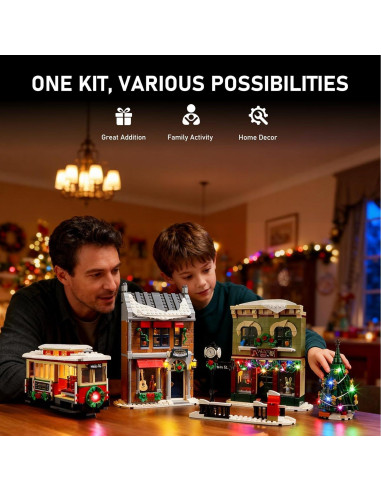 Kit de Iluminación LED BRIKSMAX para LEGO 10308 Calle Principal