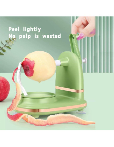 Pelador de Manzana y Pera ULAKLU Verde Claro, Automático y Antideslizante